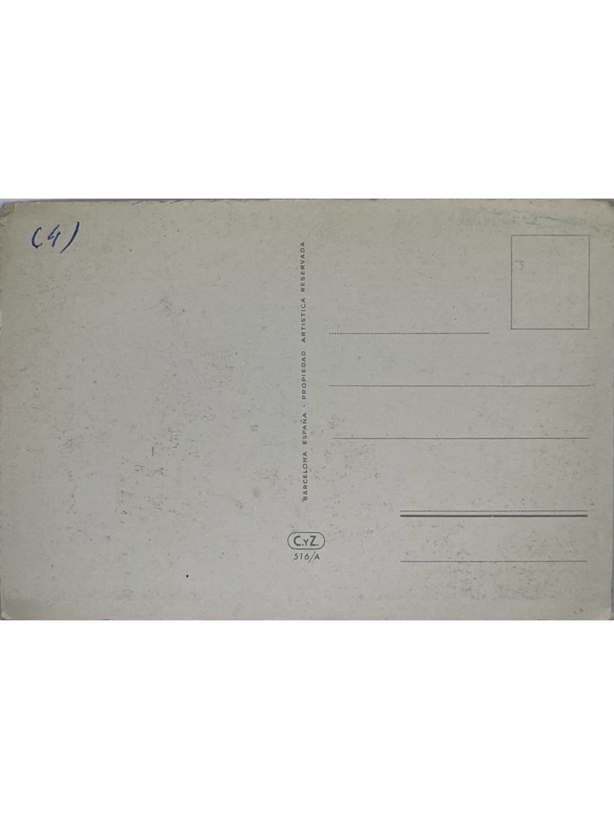 Verso de la carte postale