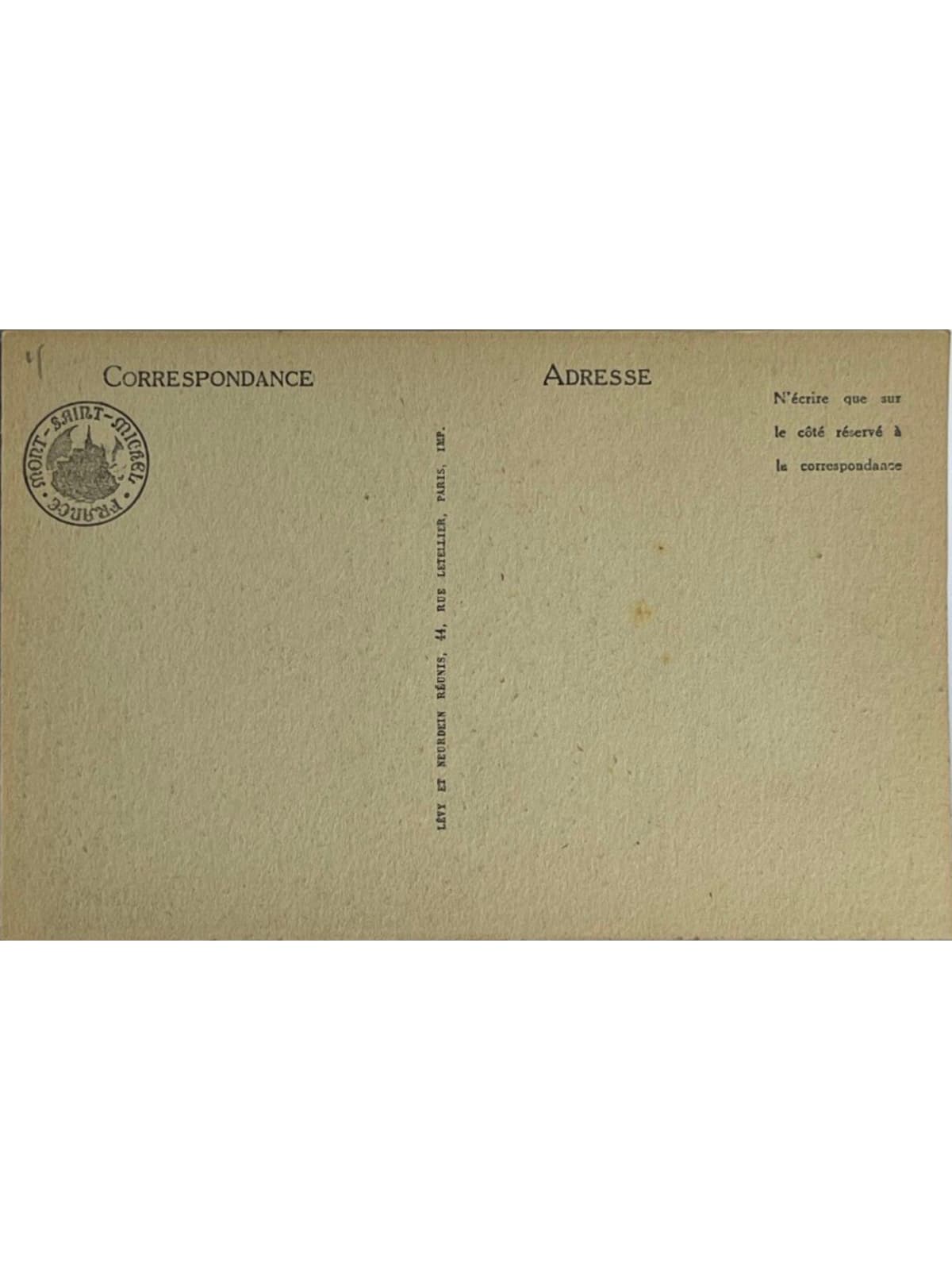Verso de la carte postale
