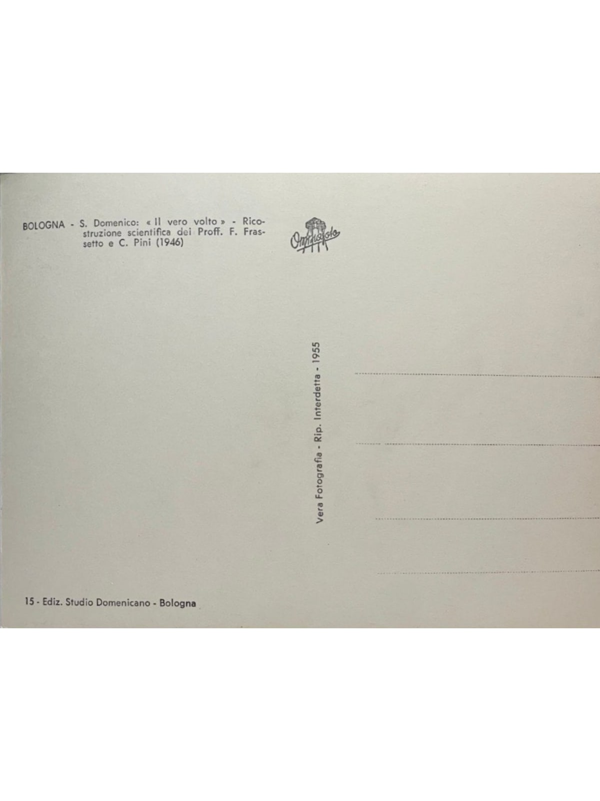 Verso de la carte postale