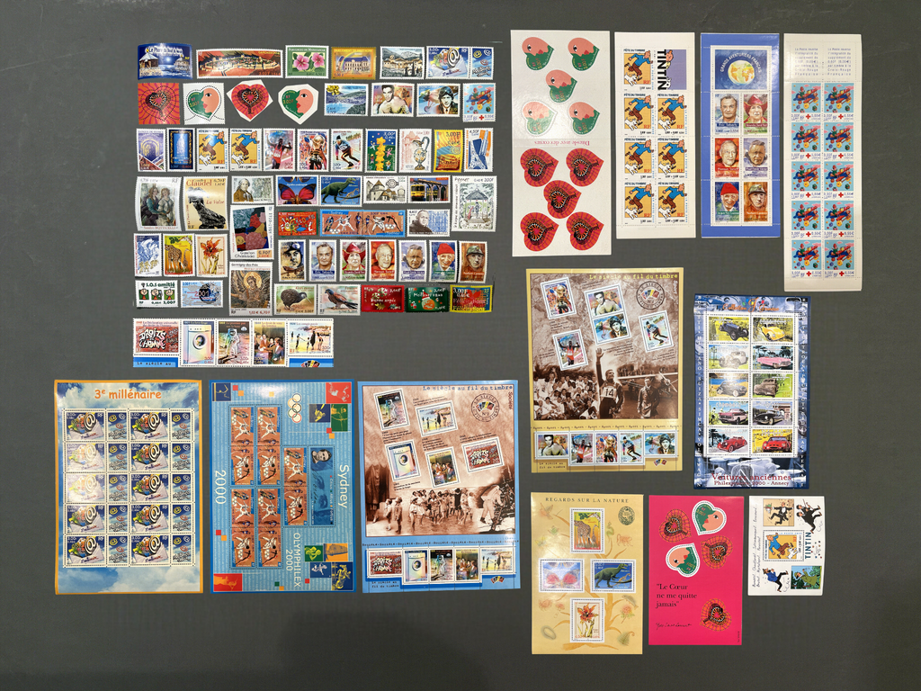 Briefmarke Frankreich Sammlung - Jahrgang 2000 komplett - NEU** ohne Falz - postfrisch + Blocks + Hefte