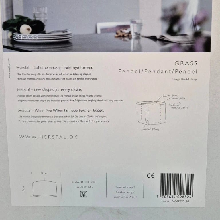 HERSTAL "GRASS" Scandinavian design pendant light – modern lighting - Ø51 cm